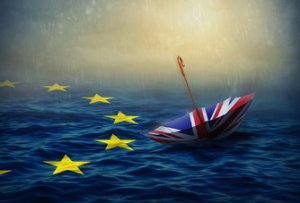 UK umbrella at sea with EU stars Shutterstock.com/Elena Schweitzer